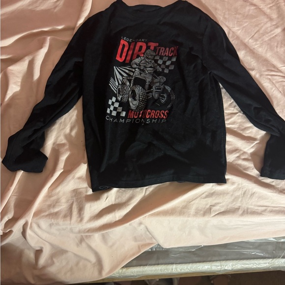 Cat & Jack Black Graphic Long Sleeve Shirt - Picture 1 of 2
